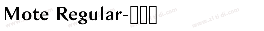 Mote Regular字体转换